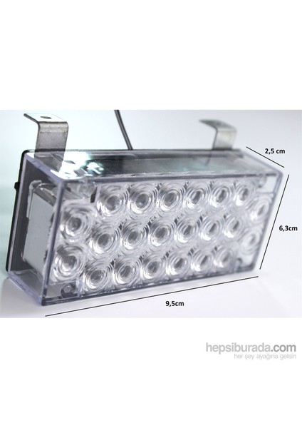 Flaşlı İkaz Lambası 44 Led (Kırmızı-Mavi) Lapa17