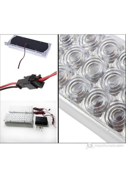 Flaşlı İkaz Lambası 96 Led (Sarı) Lapa19-2
