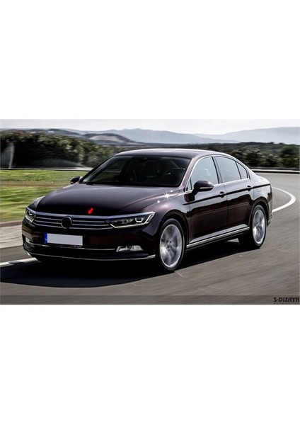 S-Dizayn Vw Passat B8 Krom Far Üzeri Çıta Seti 3 Prç. 2015 Ve Üzeri