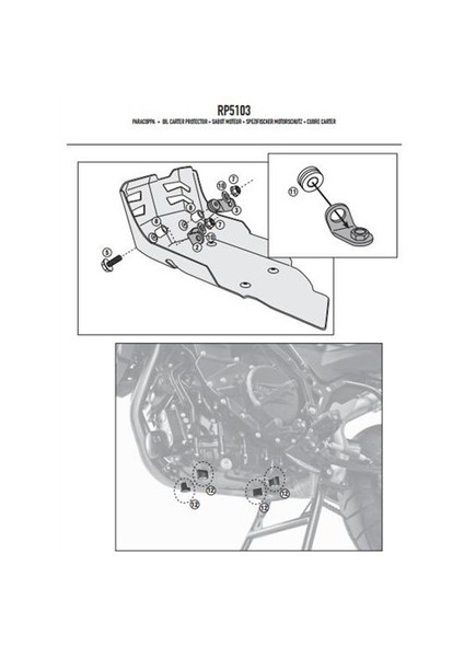 Gıvı Rp5103 Bmw F650gs - F800gs (08-15) - F700gs (13-15) - F800gs Adv. (13-15) Karter Koruma indirimleri