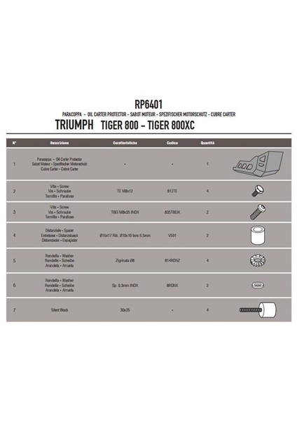 Gıvı Rp6401 Trıumph Tıger 800 - Tıger 800 Xc (11-15) Karter Koruma fiyatları