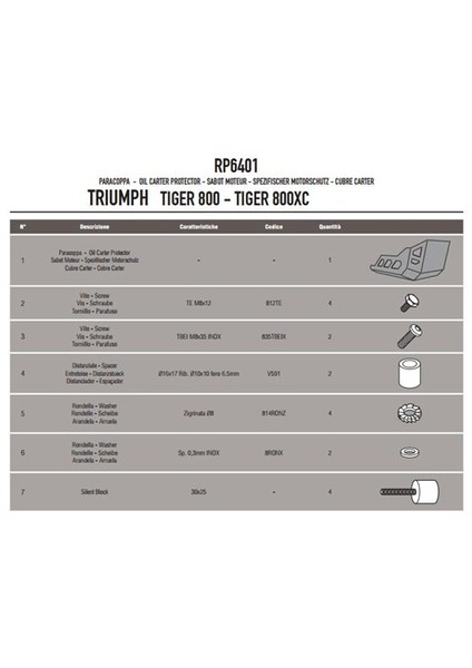 Gıvı Rp6401 Trıumph Tıger 800 - Tıger 800 Xc (11-15) Karter Koruma fırsatları