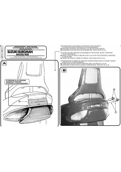Gıvı Sr111 Suzukı Burgman 250-400 (98-02) Arka Çanta Tasıyıcı fırsatları