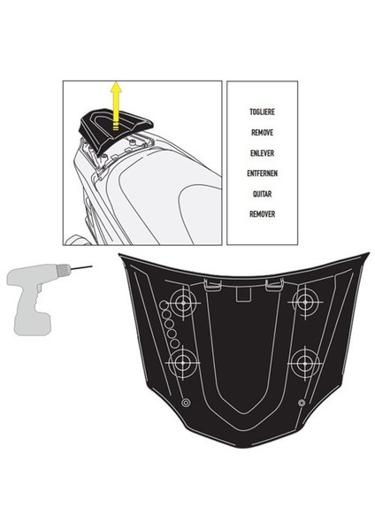 Gıvı Sr4111 Kawasakı J300 (14-15) Arka Çanta Tasıyıcı