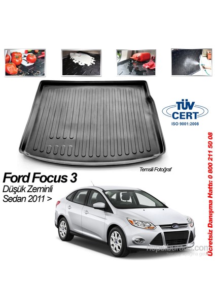 Ford Focus 3 Sedan Bagaj Havuzu 2011 D.z