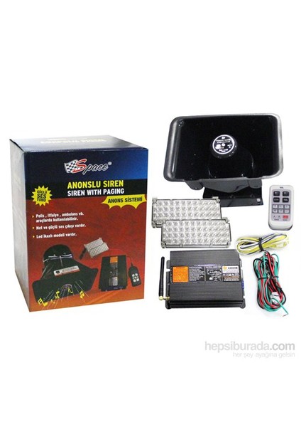 Mikrofonlu Led İkazlı Uzaktan Kumandalı (13Sesli) Siren Sssr41