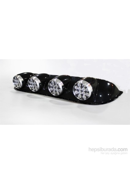Off-Road Sis Lambası 12X4 Led / Yuvarlak / Siyah