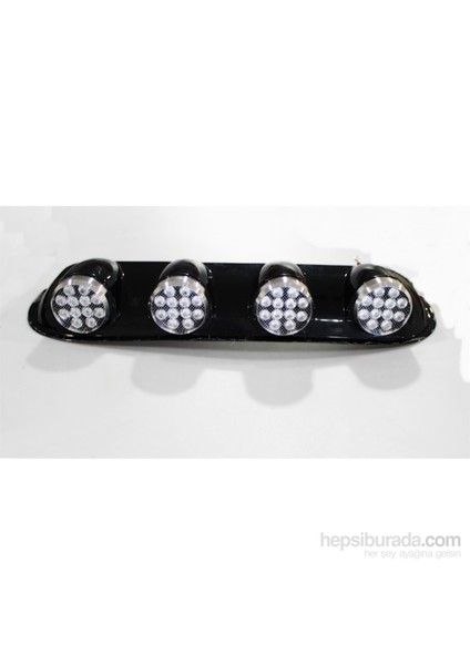 Off-Road Sis Lambası 12X4 Led / Yuvarlak / Siyah