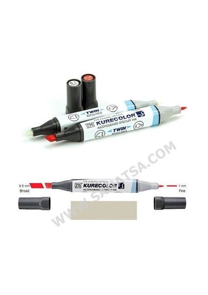 Kurecolor Twin S Grafik Ve Mimari Proje Çizim Kalemi Pale Dawn Gray