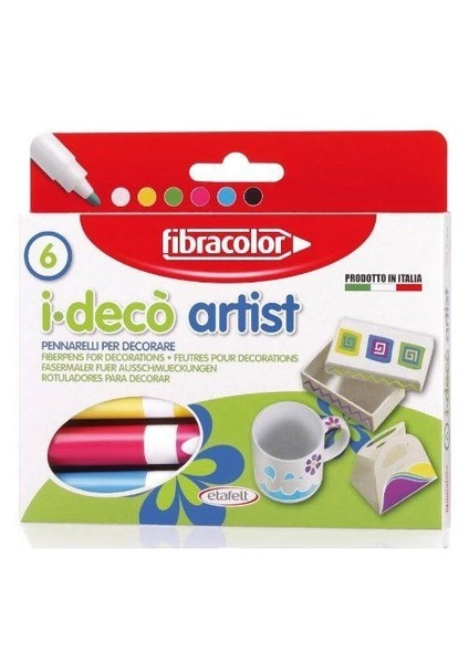 İ-Deco Artist Dekorasyon Kalemi 6 Renk