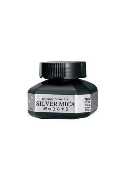 Silver Mica Metalik Gümüş Renk Mürekkep 60 Ml.