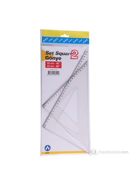 Gönye seti 32 cm X 45 derece - 32 cm X 60 derece
