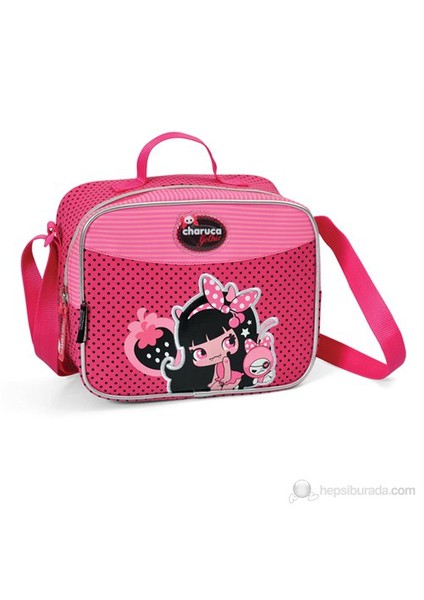 Beslenme Çantası 24*20*12 cm (Pembe-Siyah)