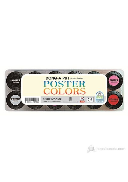 Poster Color Guaj Boya Seti 12 renk