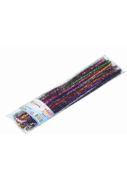6Mm Metalik Şönil 30Cm-25'Li