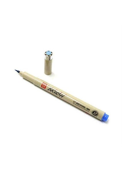 Pigma Brush Pen Çizim Kalemi Fırça Uçlu Blue Mavi