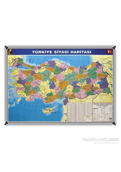 70x100 Türkiye Siyasi Haritası