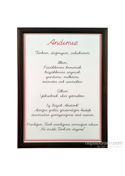 35x50 Andımız (Mdf Çerçeve)