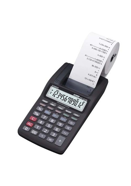 HR-8TM-BK Pilli Şeritli 12 Hane Hesap Makinesi