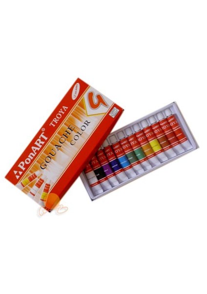 Guaj Boya 12 Renk X 12 ml. Tüp