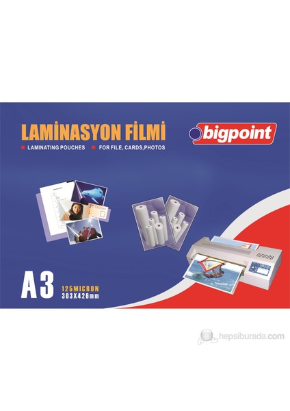 Laminasyon Filmi A3 125 Micron