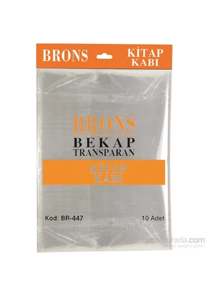 Br-447 Hazır Kitap Kabı Şeffaf 10 'lu Set