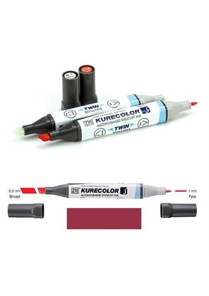 Kurecolor Twin S Grafik Ve Mimari Proje Çizim Kalemi Deep Rose