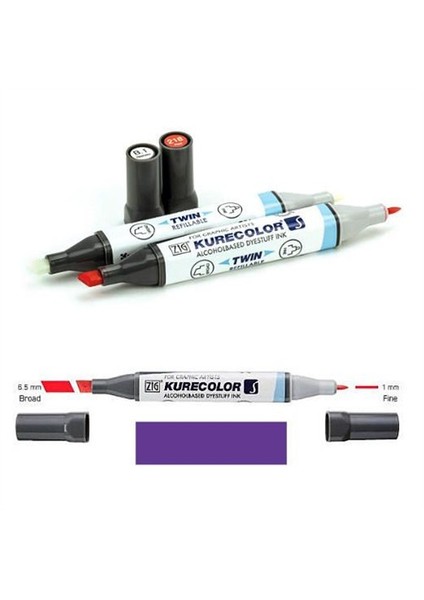 Kurecolor Twin S Grafik Ve Mimari Proje Çizim Kalemi Violet