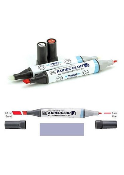 Kurecolor Twin S Grafik Ve Mimari Proje Çizim Kalemi Dawn Gray