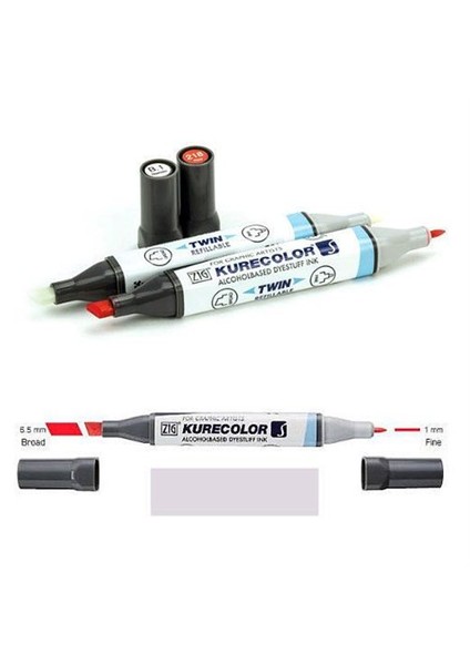 Kurecolor Twin S Grafik Ve Mimari Proje Çizim Kalemi C.02 Cool Gray 2