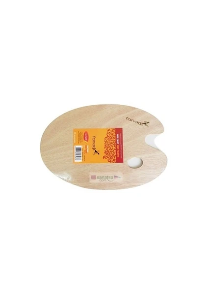 Mdf Ahşap Oval Palet 20X30x0.3 Cm