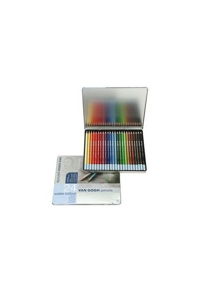 Van Gogh Watercolor Pencil Aquarel Boya Metal Kutu 24 Renk