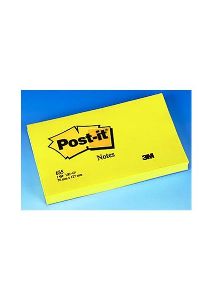 3M Post-it 655 Not Sarı 100 yaprak 76x127mm