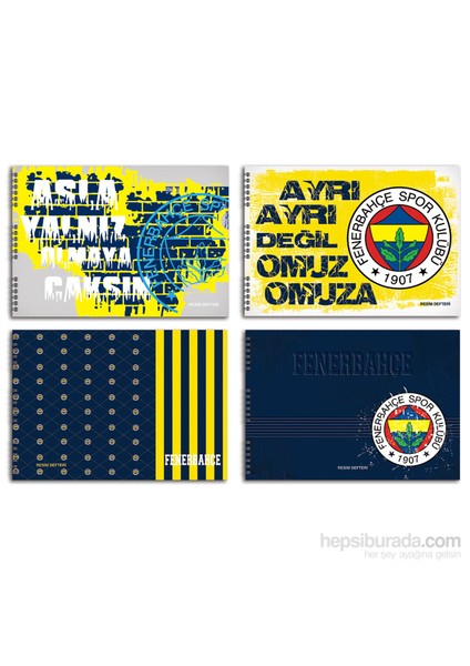 Keskin 300215-65 Fenerbahçe 25x35 cm Resim Defteri 15 Yaprak