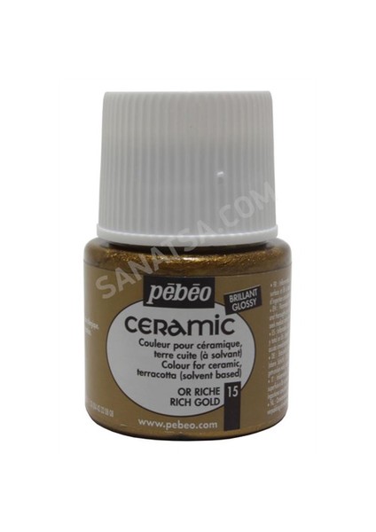 Ceramic Seramik Boyası 15 Rich Gold Parlak Altın Renkli Yüksek Kalite Boya