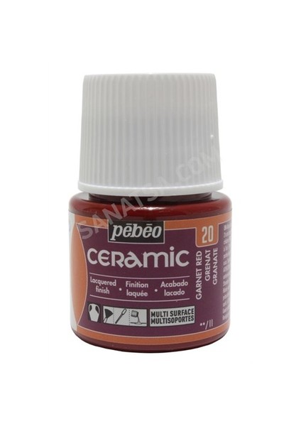 Ceramic Seramik Boyası 20 Garnet Red