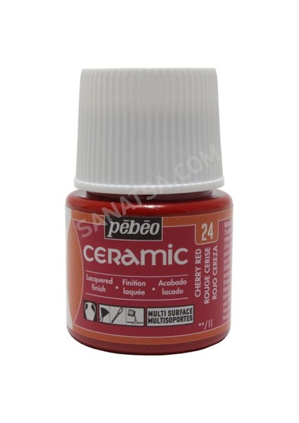 Ceramic Seramik Boyası 24 Cherry Red