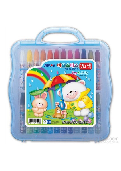 Yağlı Pastel Boya Plastik Kutu 24’Lü Am-503