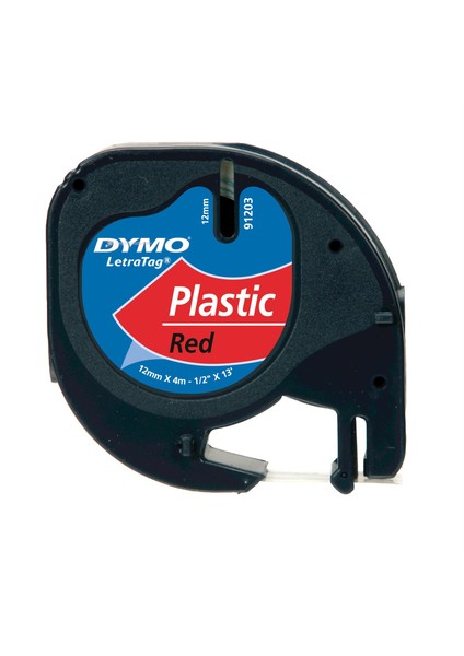 LetraTag Plastik Şerit Kırmızı 12mmx4m