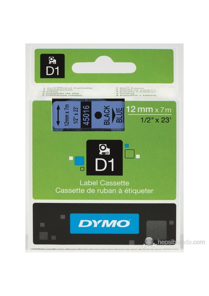 D1 12mmx7m MaviSiyah 45016