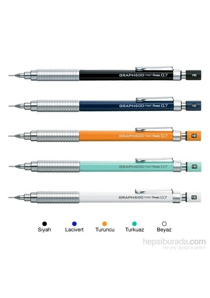 PG607-F Teknik Çizim ve Yazı İçin 0.7 mm Turuncu GraphGear 600 Versatil