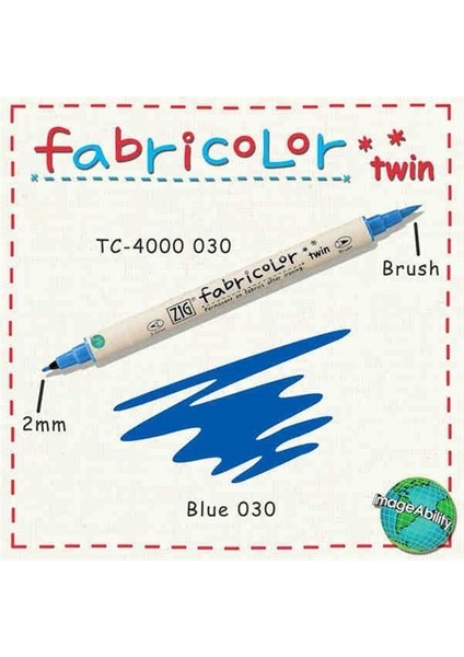 Fabricolor Twin Kumaş K.Tc-4000 030 Blue