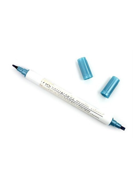 Çift Uçlu Metalik Davetiye Ve Kaligrafi Kalemi Blue