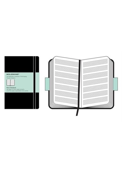 5366 Cep Boy Müzik Defteri Siyah