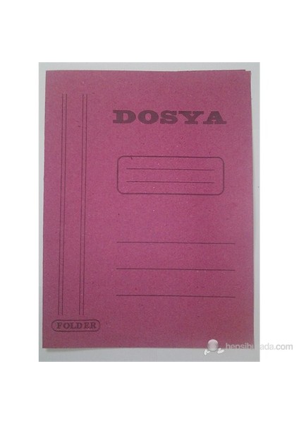 Pembe Karton Dosya Tam Kapak 100 Ad / Pk.