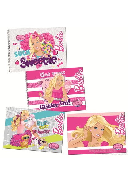 5452 Barbie Spiralli Resim Defteri 25x35 cm 15 Yaprak