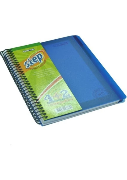 Step (17x24) 150 Yp. Plas. 6 Seperatörlü Defter (1272) 4 Kareli + 2 Çizgili Bölüm