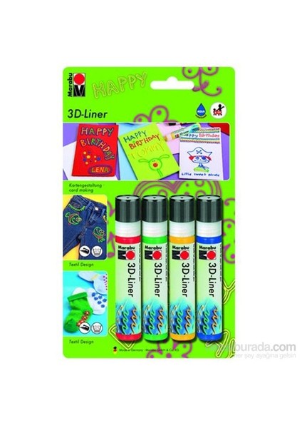 3D-Liner Kalem 4 X 25Ml Blisterli 180300050