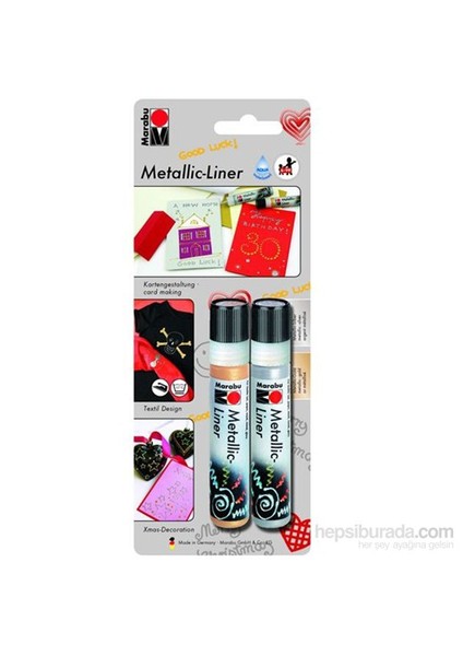 Metallic Liner Kalem 2 X 25Ml Silver-Gold 180300060