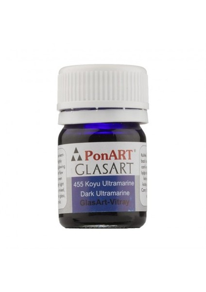 Glass Art 20 Ml Koyu Ultramarine Cam Boyası - 455